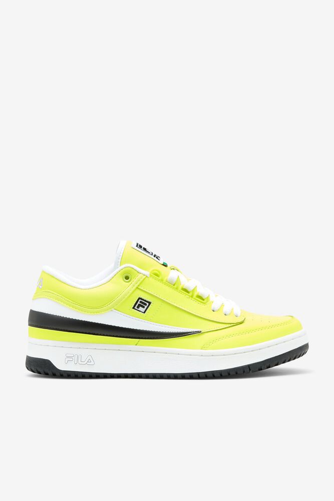 Fila Trainers Mens Yellow T-1 Mid - Ireland 58407-ZREG